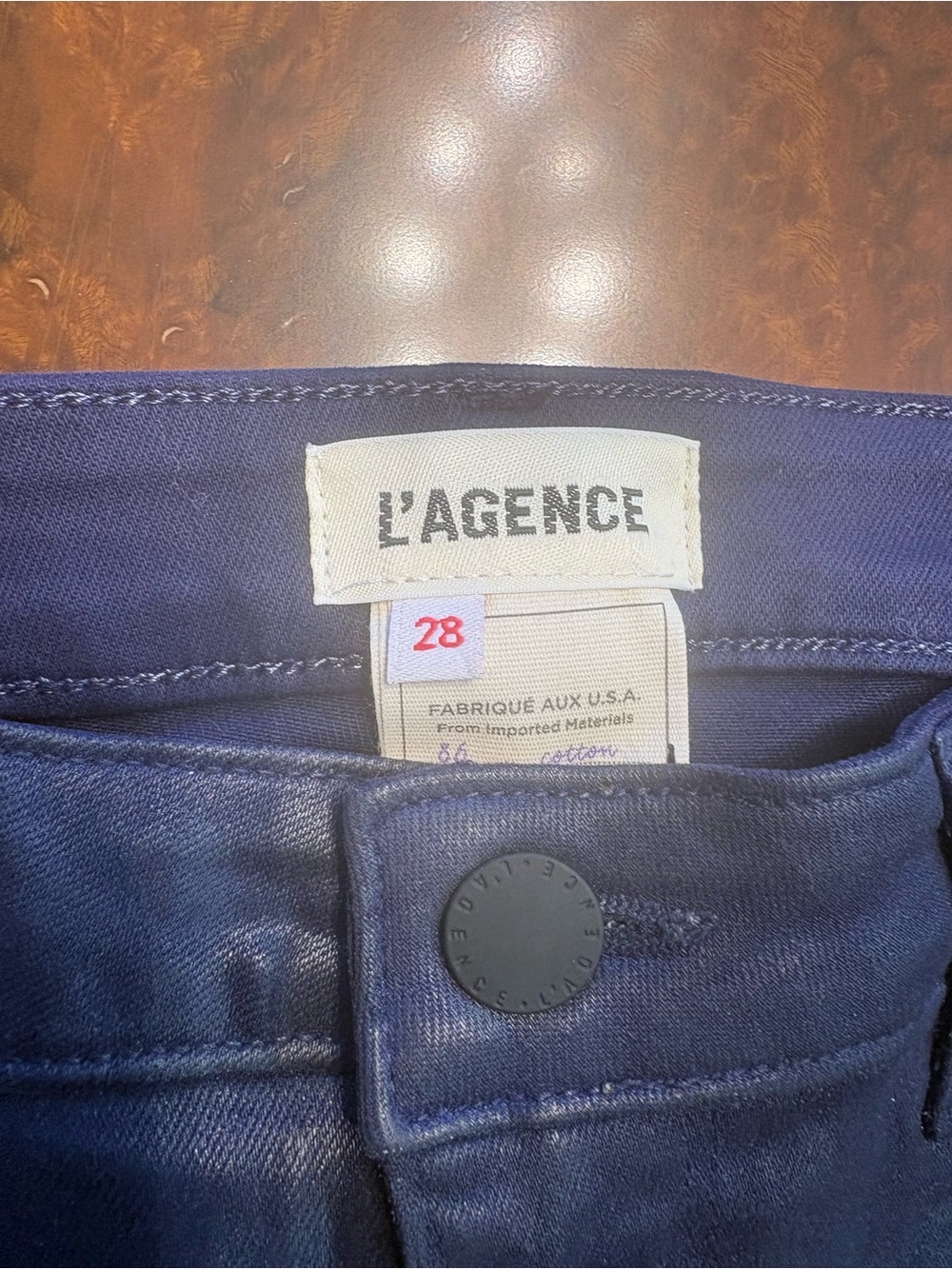 L'AGENCE Men's Navy Slim Jeans